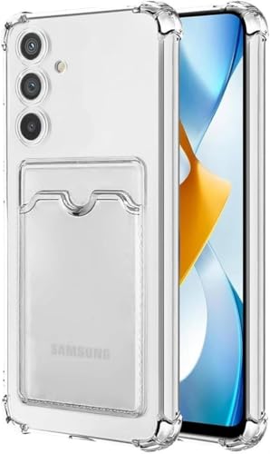 Galaxy A37 ile Uyumlu Yüksek Kalite Özel Kartlıklı Şeffaf Telefon Kılıfı – Arka Cepli Cüzdanlı Silikon Koruyucu Kapak Darbe Emici Esnek Tpu, Günlük Kullanıma Uygun SZR03