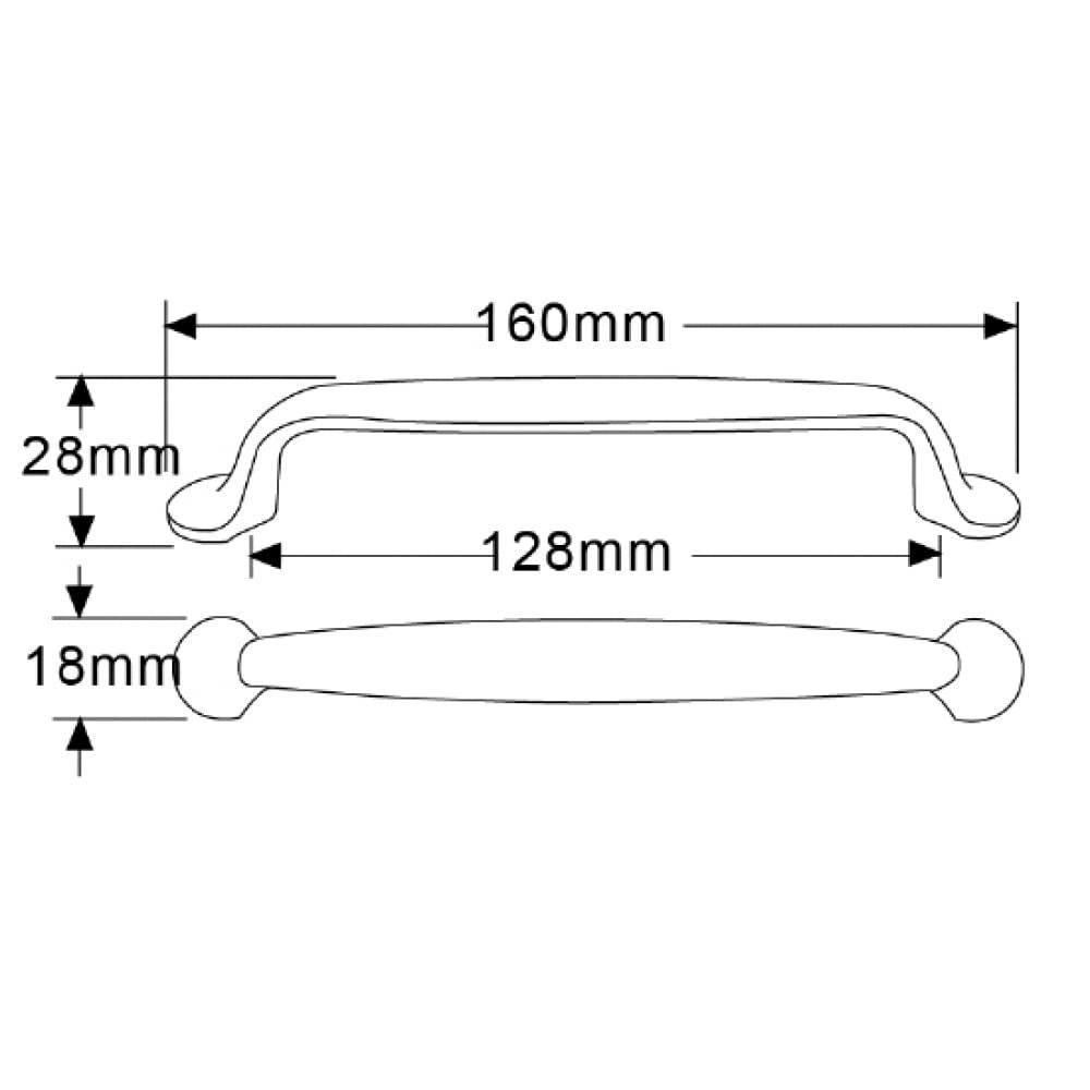 KHTUMEWARE-88013 Antique Brass Cabinet Pulls CTC 5 in (128 mm) 6-Pack in Antique Brass — KHTUMEWARE