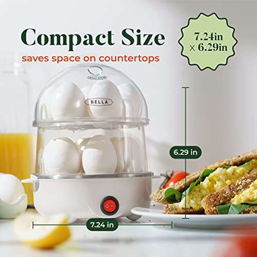 Bella 17288 Double Cooker, Rapid Boiler, Poacher Maker Make Up To 14 Large Boiled Eggs, Poaching And Omelete Tray Included, Stack, White #TOP4