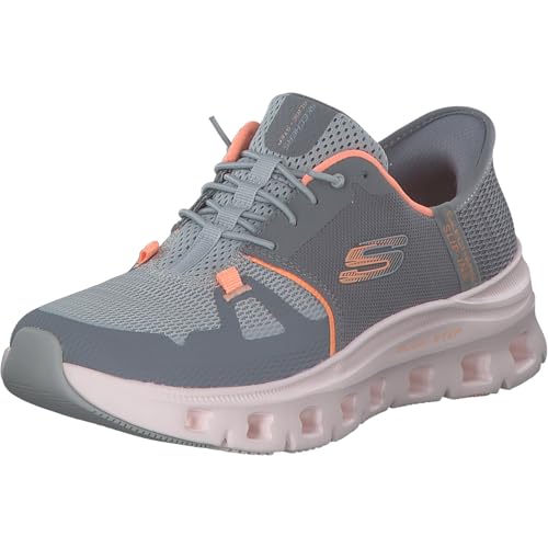 Skechers Donna Glide-Step Pro Slip-In ALLENATRICE, Gray Mesh/Orange Trim, 38.5 EU
