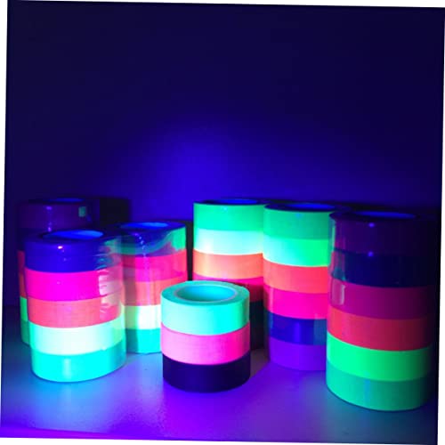 UKCOCO 6 Rolos Fita De Brilho Para o Palco Fita Fluorescente Fita De Luz Neon Fita Reflectiva Ultrav