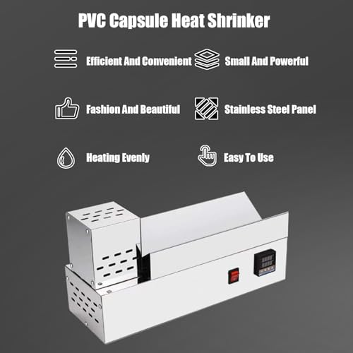 Profesjonalny elektryczny kurczek kapsułek PVC z cyfrowym termostatem, podgrzewa uszczelki do butelek wina do 80 Mm Średnicy, konstrukcja ze stali nierdzewnej, 220V do domowego pakowania wina i napojó