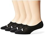 Starter Men's 4-Pack Athletic Invisible Liner Socks, Amazon Exclusive, Black, Large (Shoe Size 9-12)