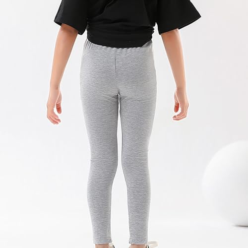 Moonker Girls Solid Color Bottom Pants Trendy Elastic Waist Soft Stretchy Lightweight Skinny Pants Pajamas Pants3