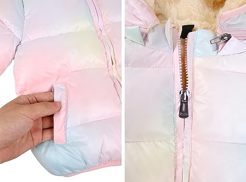 Kimjun Toddler Baby Hooded Puffer Jacket Boys Girls Kids Thicken Warm Winter Coat Outerwear Rainbow 90 thumb #6