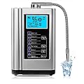 FENOKD Alkaline Water Ionizer,Alkaline Water Machine AG7.0,Water Filtration System, Produces PH 3.5-10.5 Alkaline Water,Hydrogen Generator Machine Purifier 3.8in LCD Home (Silver)