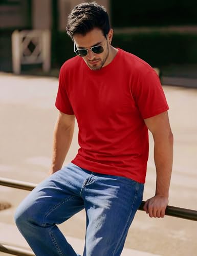 Image of MAGCOMSEN Mens T-Shirts Short Sleeve UPF 50+ Lightweight Moisture Wicking Basic Crewneck Casual Summer Cooling T Shirt