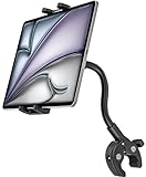 【2025最新進化金属製アーム】Dosvsi フィットネスバイク タブレットホルダー ロングアーム エアロバイク タブレットスタンド ハンドルバー ポール 取付 インドアでの自転車 トレーニング ベビーカー ルームランナー バイク 取り付けも簡単 360度回転 安定性アップ 4〜13インチタブレット対応 iPad Pro 12.9 11 Air Mini, Galaxy, iPhone など