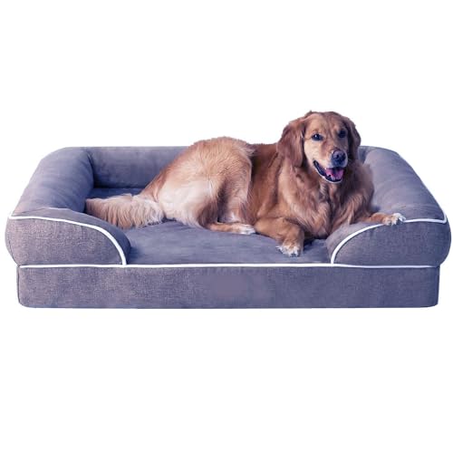 Image of Cutepups Orthopedic Dog Bed Comfortable Dog Mattress for Sleeping, Washable pet Bed for Dogs (Grey, S)