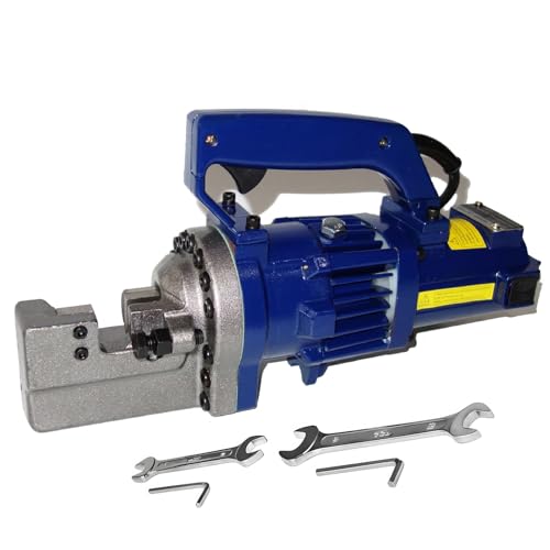 Image of JIYINGHUI 1250W Electric Hydraulic Rebar Cutter, Portable Rebar Cutter, Cutting up to 4-20mm #6 Rebar, Cutting Speed 3S, for Building Site, Concrete & Bridge Work Blue