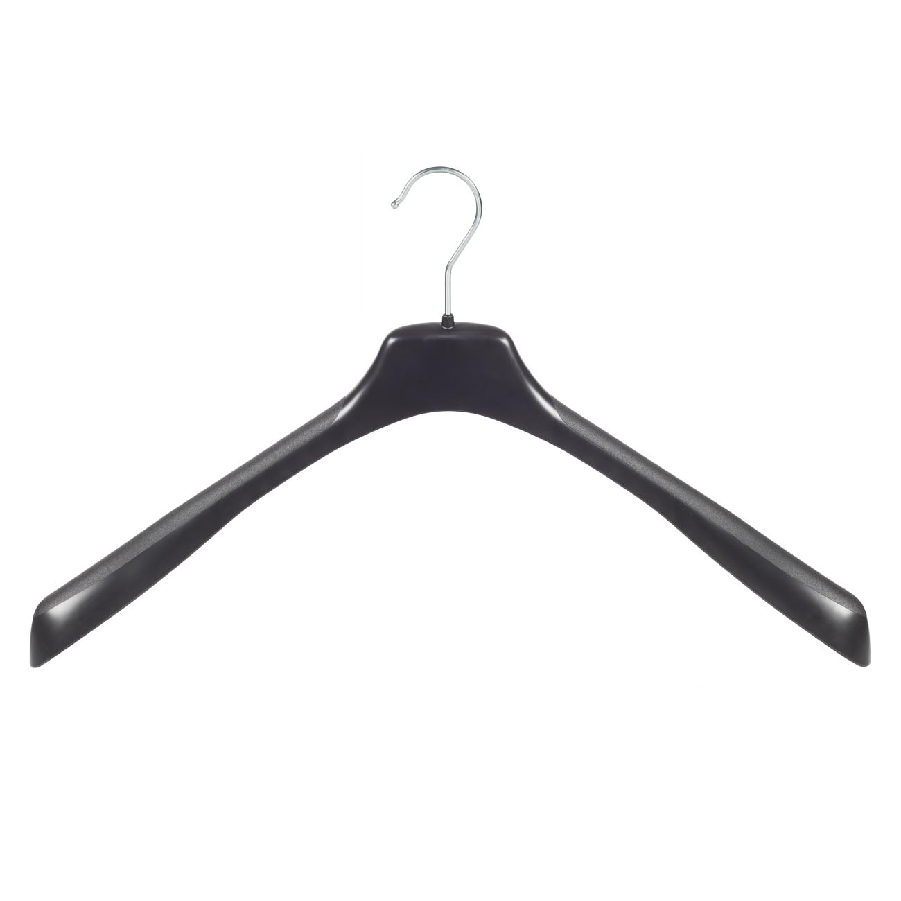Grucce, Appendiabiti, Cappotto, Costume, Set di 30 pezzi, Plastica, Nero, Spalline Larghe, Giacca, Gancio girevole a 360°, 50 cm (EU50_00/30)