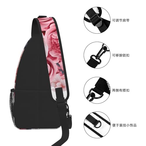 Mochila bandolera cruzada unisex estilo floral miniatura 7