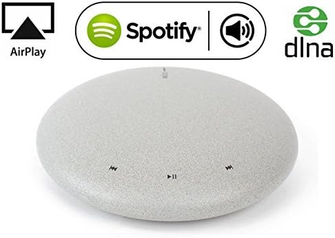 DigiFunk® - Cobblestone WiFi Audio AirPlay Receiver Wireless Music - Multi-Room Sync - Spotify Connect, Tidal, TuneInRadio, iHeartRadio Supported - Touch Buttons - Easy WPS Setup - RJ45 LAN Connection