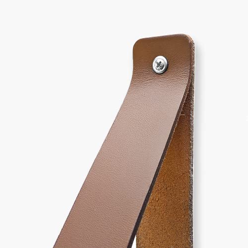 Supports d'étagères en cuir robustes sangles de suspension taupe - 6