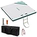 10ft 8ft 6ft Inflatable Floating Dock Water Platform, Floating Island Raft with Rope Ladder Non-Slip Surface Swimming Water Platform for Pool Beach Ocean