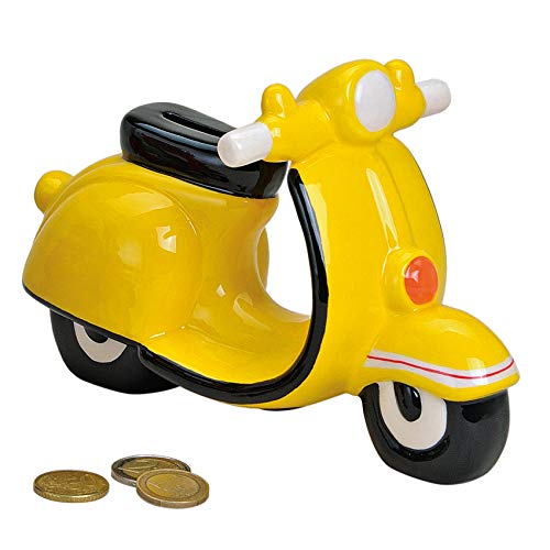 Spardose Motorroller Sparbüchse Vespa/dekorative Spardose in knalligem Gelb Cover