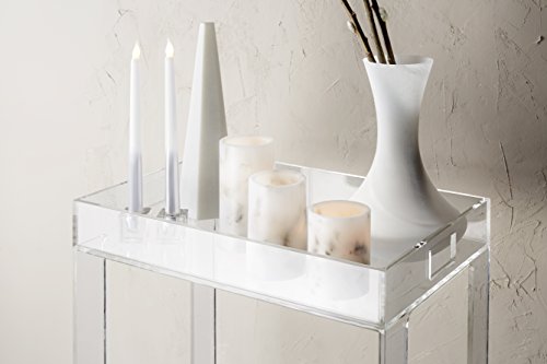 Flameless Pillar Candles with Remote - 3x4 3x5 3x6 Inch, 3 Pack, Marble Real Wax, Battery Operated, Flickering LED Light, Timer & Batteries Included