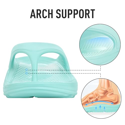 Image of shevalues Orthopedic Sandals for Women Arch Support Recovery Flip Flops Pillow Soft Summer Beach Shoes