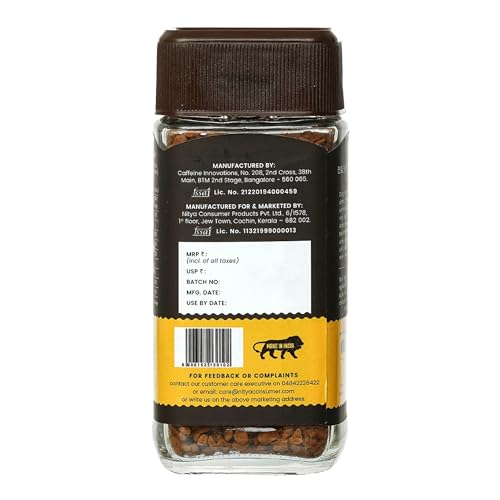 Image of Coorg Valley Vanilla Hazelnut Instant Coffee 50g | Flavoured Coffee | Premium Blend of Robusta & Arabica | Freeze Dried | Make Cafe Style Hot & Cold Coffee at Home