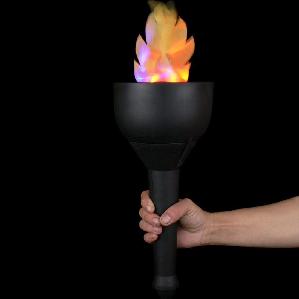 4 in 1 Flame Lamp, 3D Artificial Fire Flames Battery Operated Fake Fire Lamp, Realistic Effect Light, Fake Fire Bowl Hanging Flame Light for Stage Club Decor(Black)