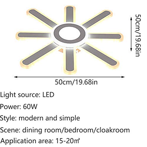 Plafonnier LED dimmable pour décoration de salon et chambre