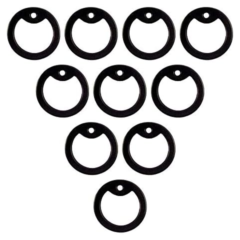 Tag-Z Dog Tag Silencers, 10 Pieces (Black, 2 x 1.125 inches), Silicone Rubber Military Dog Tag Protectors Cover