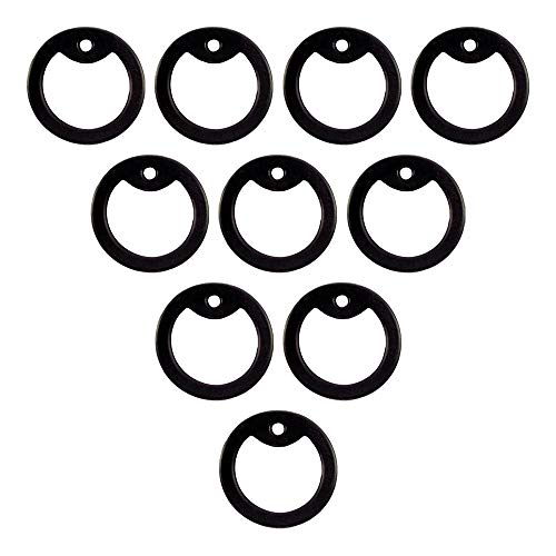 10 Black Dog Tag Silencers - Military Dog Tag Silencers for Authentic Military ID Tags - Tag-Z Dog Tag Silencers