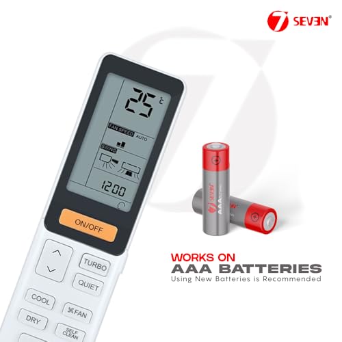 Image of 7SEVEN Compatible Haier Ac Remote Control Model 243 Suitable for 0010402886AD AS53FEBHRA AS26FBBHRA 1 1.5 2 Ton Split, Window and Cassette Air Conditioner - Match Keys Exactly with Existing Remote