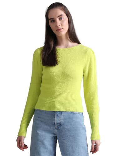 Image of Only Women's Nylon Blend Round Neck Sweater