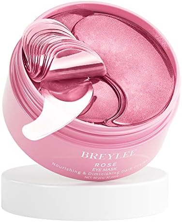 BREYLEE Pink Rose Eye Mask– 30 Pairs - Eye Treatment Mask, Under Eye Bags Treatment, Under Eye Masks for Puffy Eyes, Anti-Aging,Anti-Wrinkle and Fine Lines, Under eye Dark Circles