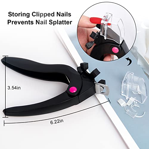 Krofaue KR20220304XKYZJ Acrylic Nail Clippers,Adjustable Stainless Steel False Nail Tip Clipper Professional False Nail Trimmer Nail Tip Cutter thumb #6