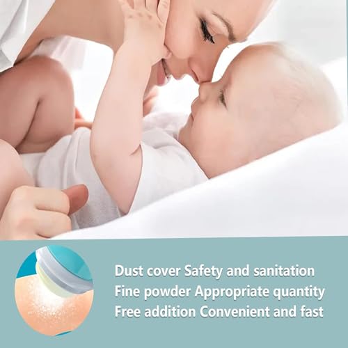 Image of Baby Pack of 3 Skin Care Powder Talcum Puff Case Cum Container Boxes Reusable Refillable for Toddlers Kids and Infants for Baby Body And Face Grooming BPA Free (PATTERN 108)