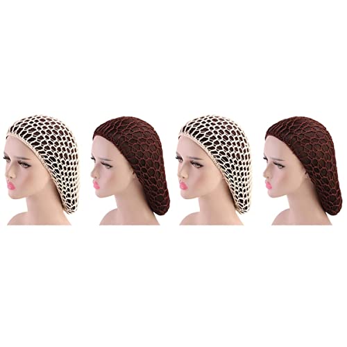 4 Piezas Envoltura De Pelo De Red De Malla Redecillas Para El Cabello Para Mujeres Red Para El Cabello Moño Gorro De Red Para El Cabello De Las Mujeres Bufanda Cuidado Del Cabello