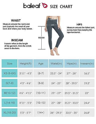 baleaf Meninas Leggings Para Dança, Calças De Ioga Com Bolso, Roupas Ginástica Adolescentes, Corrida