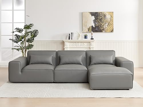 134" Scandinavian Contemporary Oversized Modular Sectional with O...