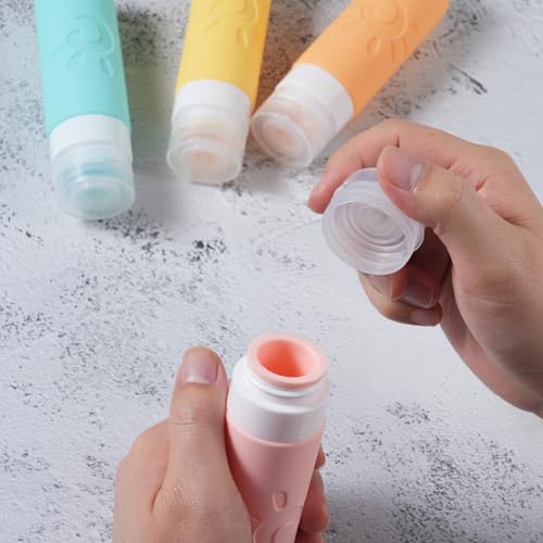 Image of Zafit Travel Bottles - TSA Approved 3oz Leak Proof Containers for Toiletries (Multicolored)