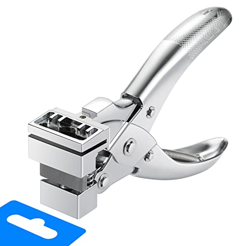 T Slot Shape Hole Punch Steel Handheld Hanger Airplane Butterfly T-Hook Clamp Pliers Cutter ID Punching Plastic Cardboard Badge Label for DIY Handmade Crafts Utensils by AGUZXTM - Used condition - US$21.12