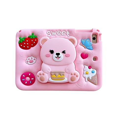 Protège tablette iPad Mini 7 2024 étui silicone résistant aux chocs avec sangle