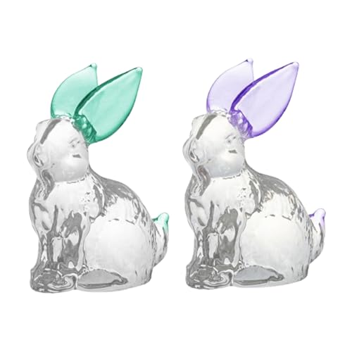 Eterspr De Animales De Cristal De Conejo, Conejo de Cristal Decoración Ornamentos, Regalos de Conejo de Pascua para Niños, Puede Utilizarse como Pieza de Coleccionista para Decorar su Casa