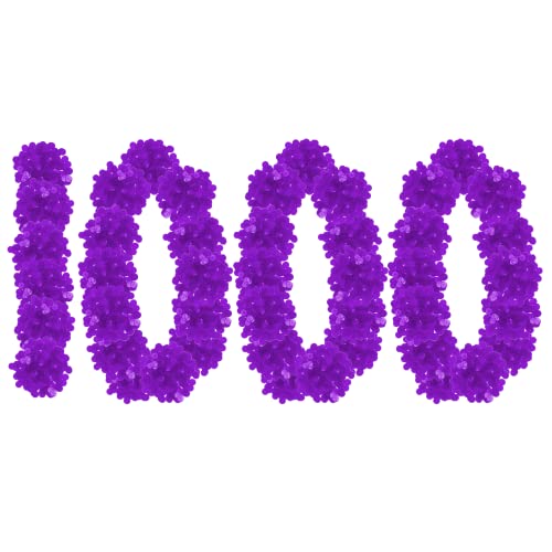 Regal Bingo Plastic Bingo Chips 1000 Pcs - Clear Transparent Counters Game Chips Set for Board Game - Fun Family Bingo Night - 3/4 Inch Purple Color