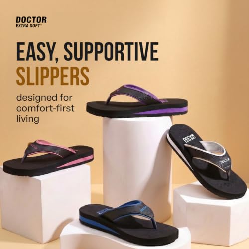 Image of DOCTOR EXTRA SOFT Care Diabetic Orthopedic Pregnancy Flat Super Comfort Dr Flipflops and House Slippers For Women's and Girl's