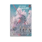 TRFJHDTRE Evangelion - Póster decorativo de animé para pared y decoración de dormitorio familiar, 20 x 30 cm
