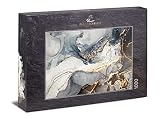 Ulmer Puzzleschmiede - Puzzle Gold-Adern - Puzzle Moderno de 1000 Piezas Fabricado en Alemania - Arte Abstracto de Color como Elegante Rompecabezas Impossible