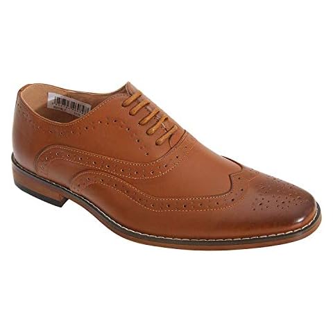Goor Boys Tan Lace Up Brogue Oxford Shoes Cover