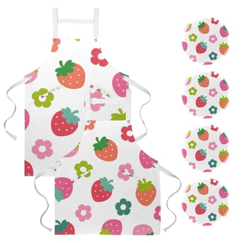 Tablier de cuisine pour restaurant muni de 4 broches et de grandes poches de rangement