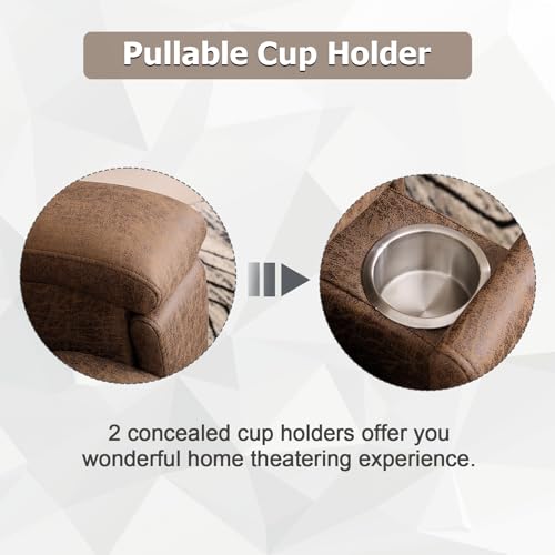 CANMOV Manual Recliner with Cup Holders