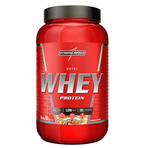 Integralmedica - Hipercalórico - Nutri Whey Protein Cookies - Pote 900g - Fonte de Proteínas e Carboidratos - Suplemento Alimentar, Ganho Muscular e Recuperação Pós-Treino