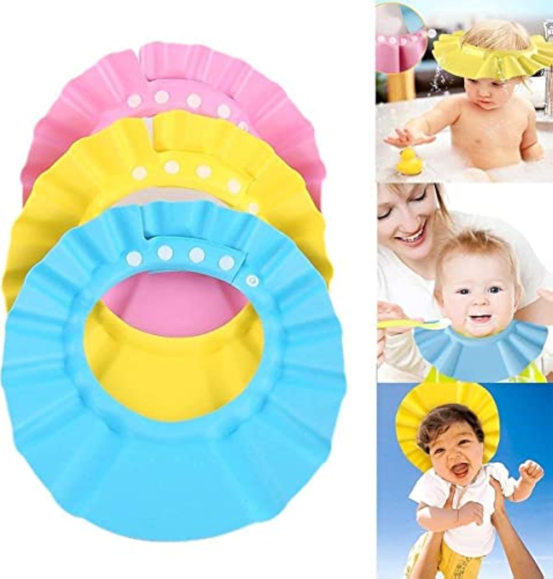 Adjustable Shampoo Shower Bathing Protection Cap for Kids