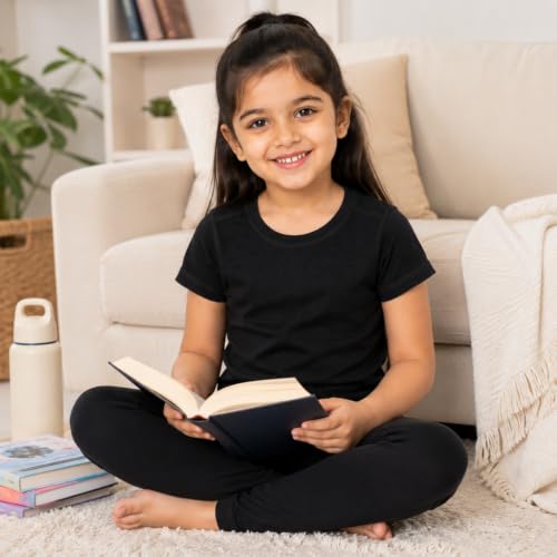 Image of KOSHA Girl's Merino Wool Half Sleeve Thermal Top | Suitable for Minus Degree Celsius | Free Warm Woolen Socks