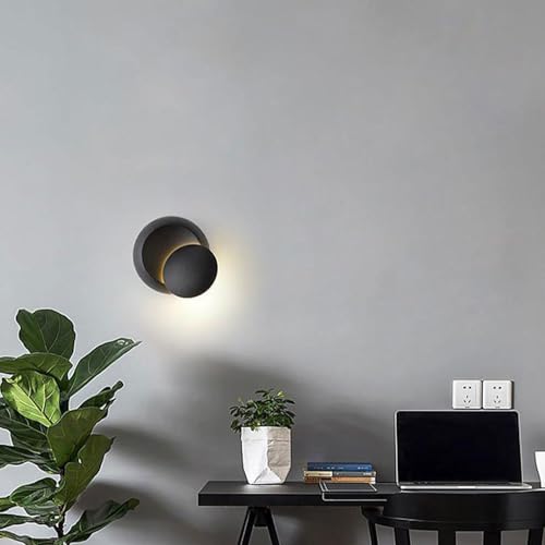 Apliques de pared LED con rotación de 350 grados y difusor acrílico para lectura en dormitorio